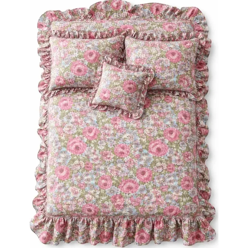 Vtg JC Penney Garden Path Floral Comforter NOS Cottagecore Twin Full Shabby New